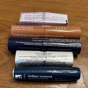 Lot of 5 Avon NOS Makeup Sealed Blush & Bronzing Stick Lipstick